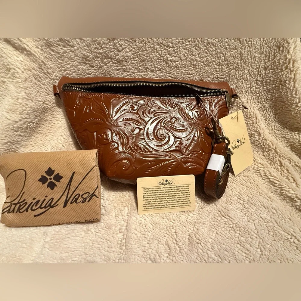 NWT Patricia Nash Leather Tinchi Convertible Bag - belt bag to crossbody - Picture 3 of 13